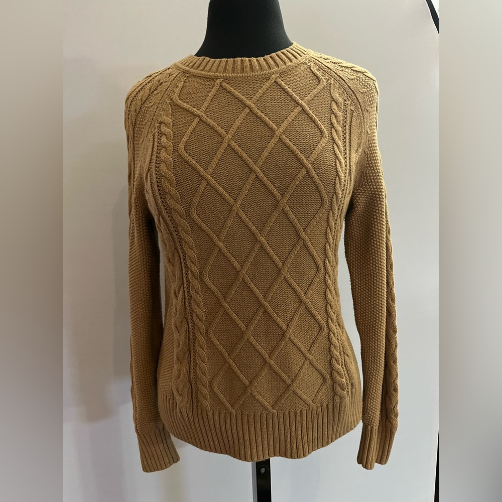 3 for $30 GAP Camel Cable Knit Crew neck Sweater